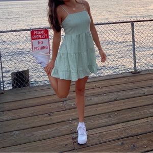 Altar’d State green baby doll dress